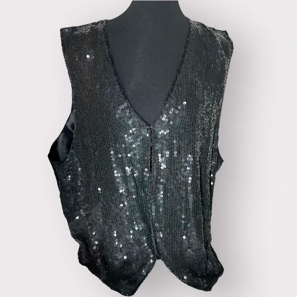 AJ silk sequin vest